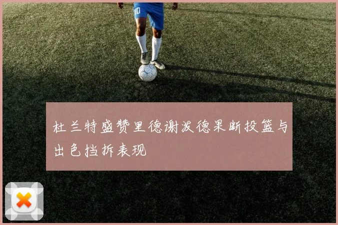 杜兰特盛赞里德谢泼德果断投篮与出色挡拆表现